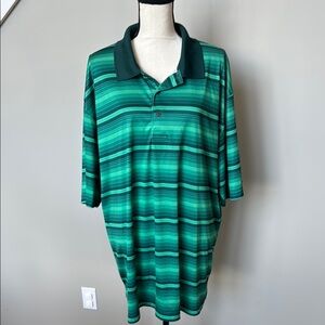 Ben Hogan Green Striped Polo Shirt